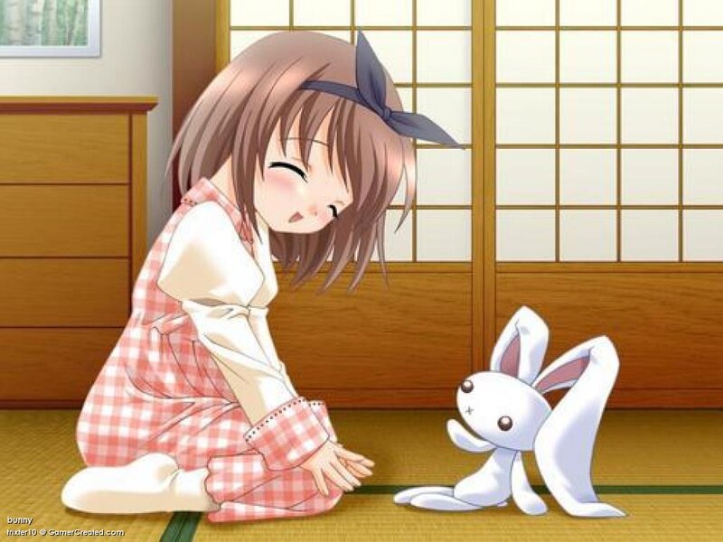 Girl with White Rabbit — Calm