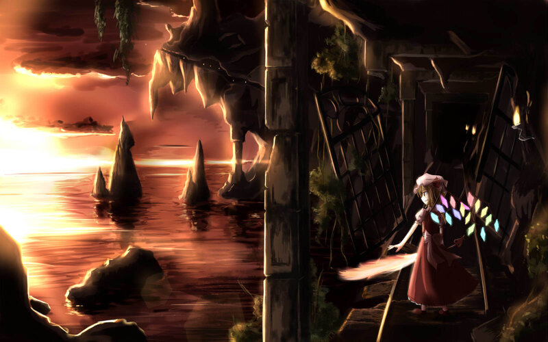 girl with windmill at sunset