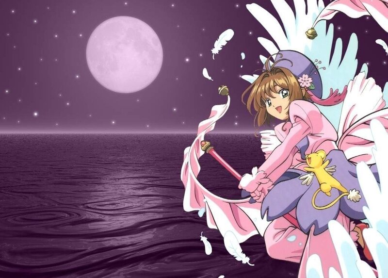 Girl with Wings and Staff — Purple