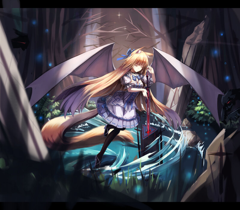 Girl with Wings and Sword
