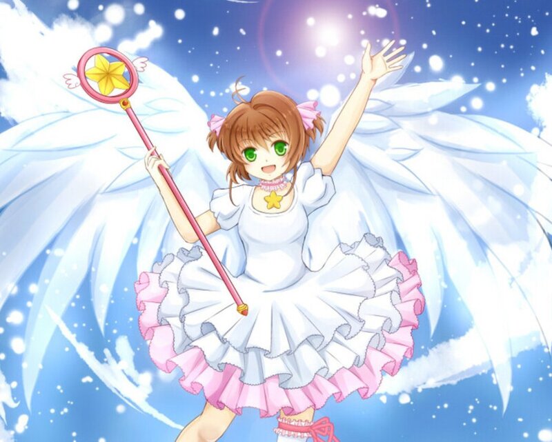 Girl with Wings and Wand — White, Magical