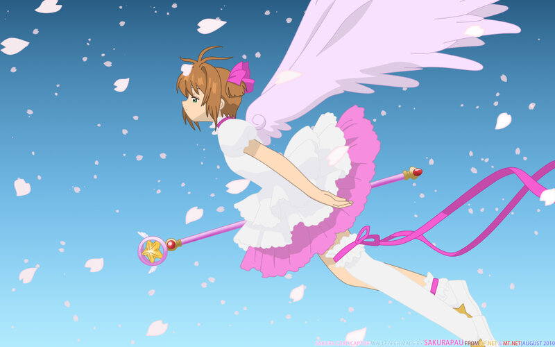 Girl with Wings Flying — Blue, Serene, Spring