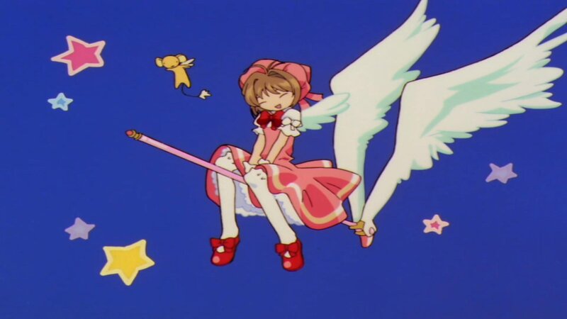 Girl with Wings Flying — Blue, Serene