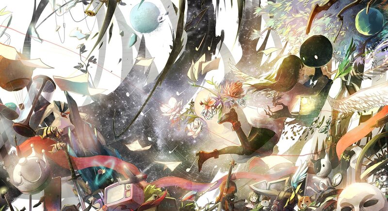 Girl with Wings in Chaos — White
