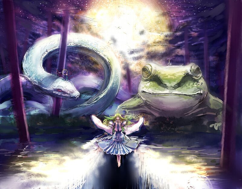 Girl with Wings in Forest — Purple