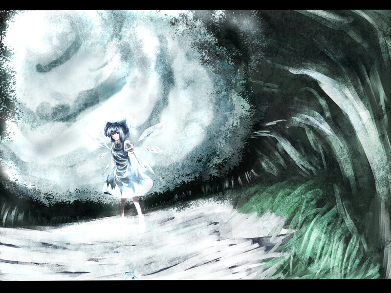 Girl with Wings in Forest
