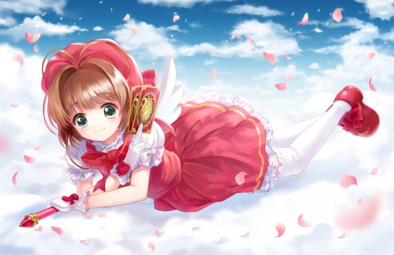 Girl with Wings in Sky