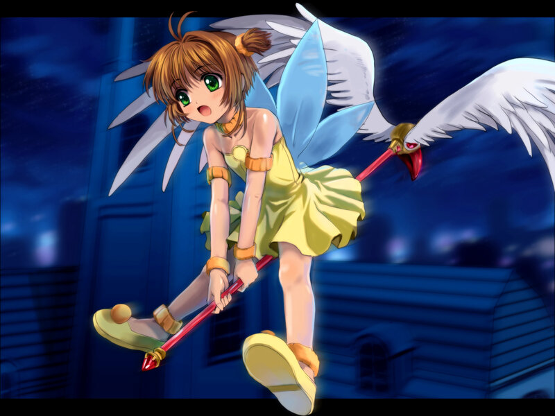 Girl with Wings on Broom