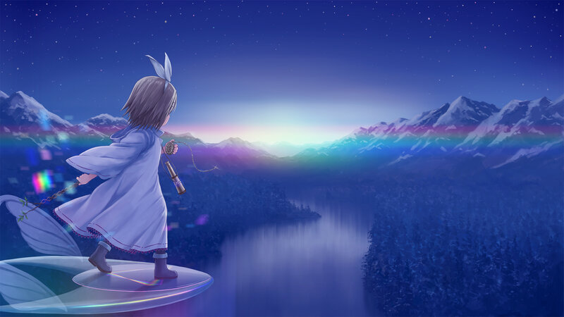 Girl with Wings on Platform