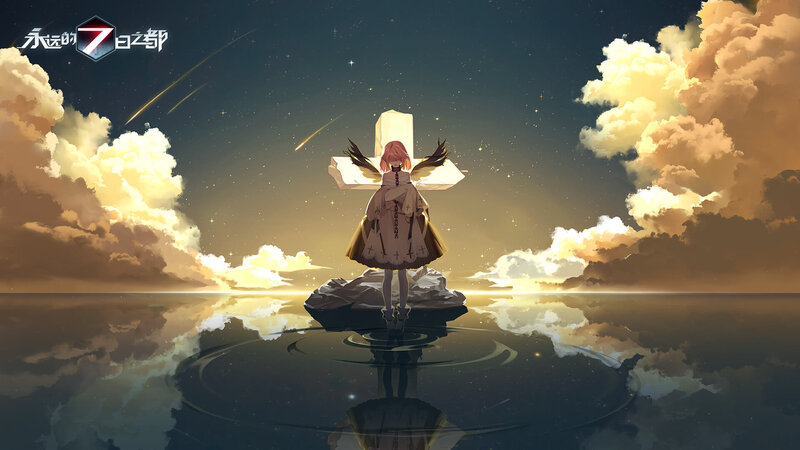 Girl with Wings on Rock