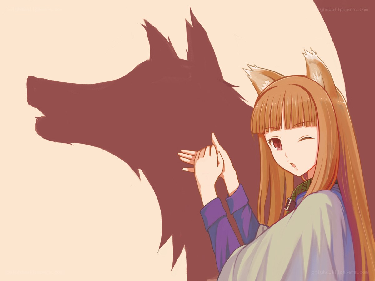 girl with wolf shadow
