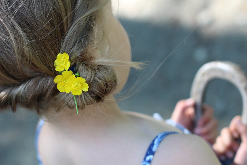 Girl with Yellow Flowers — Serene