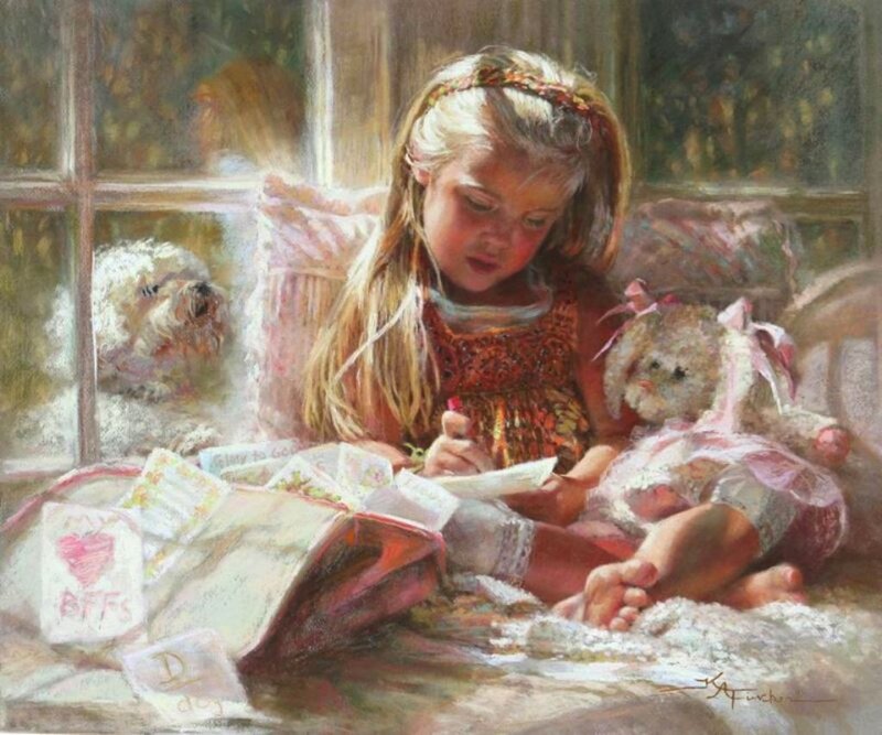 Girl Writing Letters