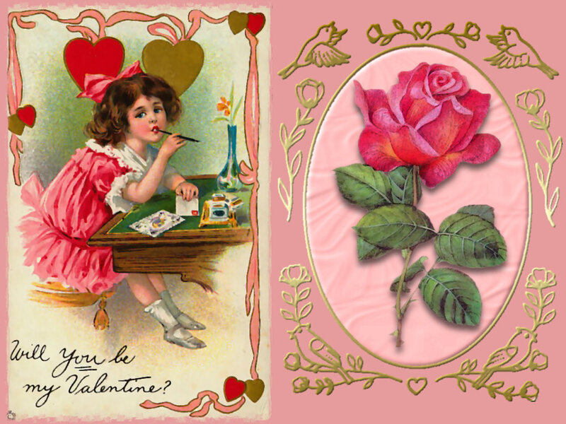 Girl Writing Valentine Card