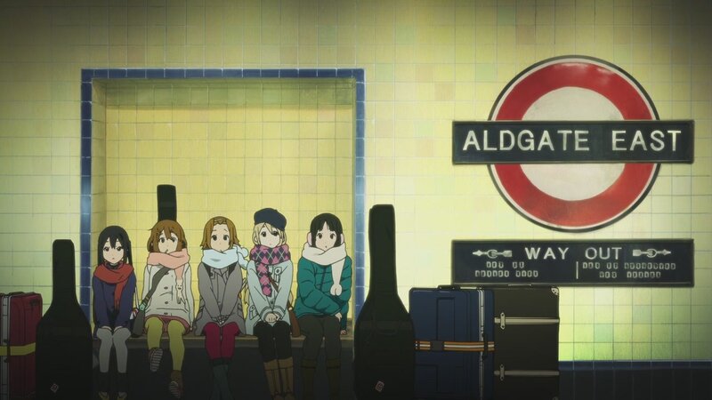 Girls at a subway station