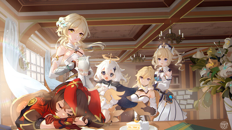Girls at a Tea Party
