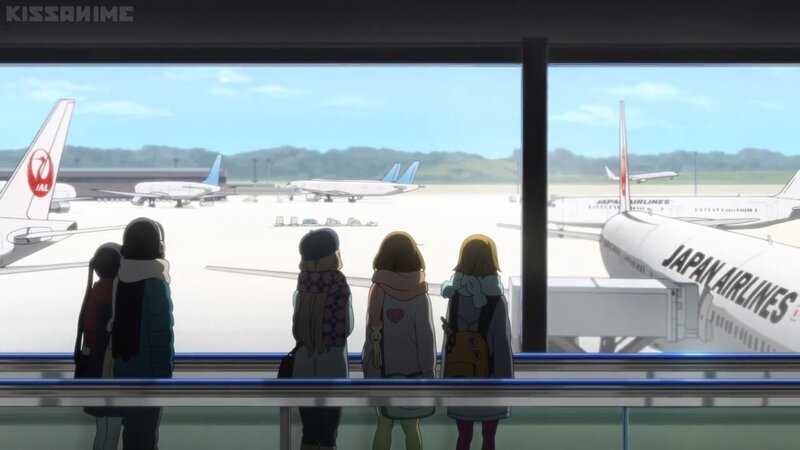 Girls at Airport Window