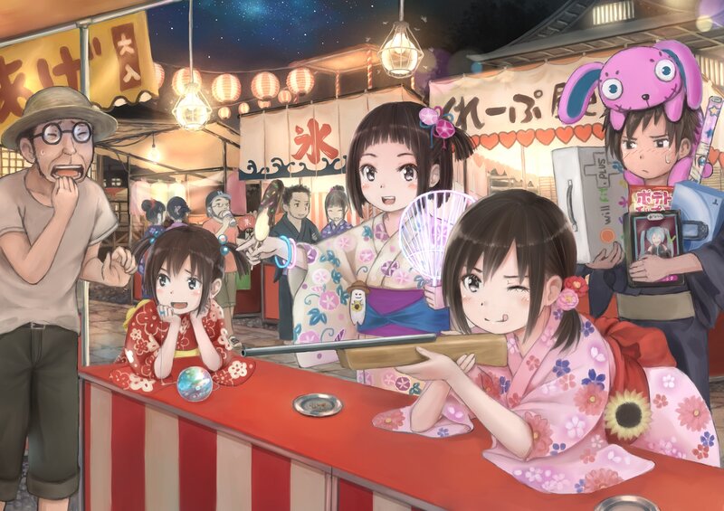 Girls at Festival Game Booth