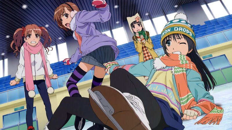 Girls at ice rink