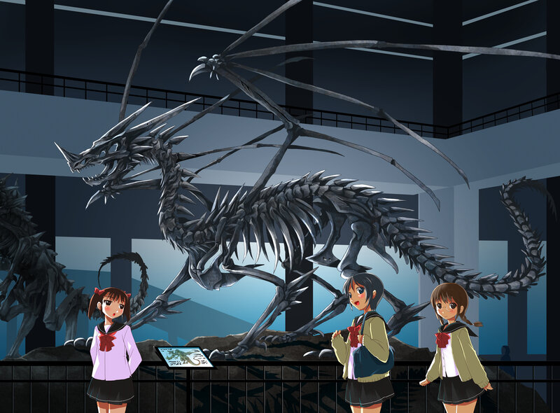 Girls at Museum Exhibit