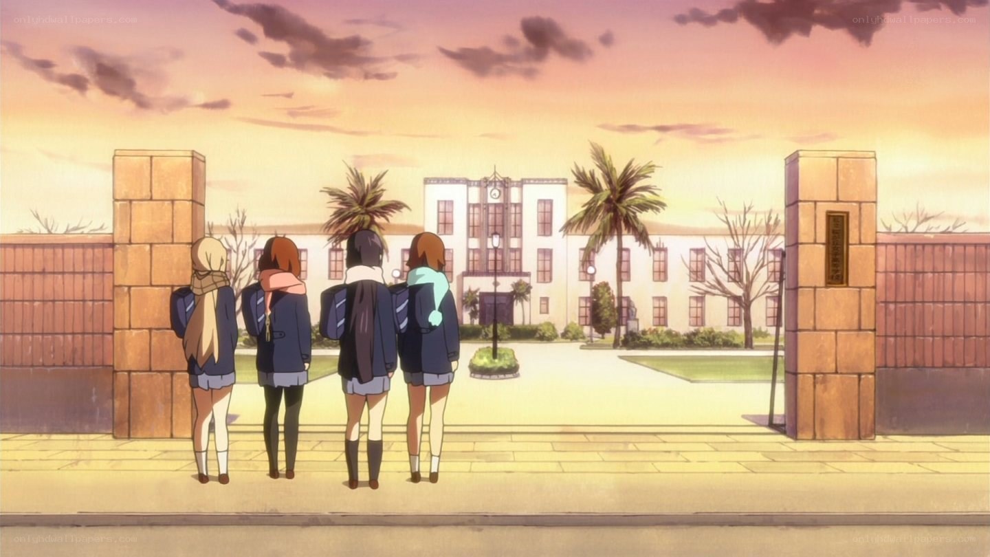 girls at school gate