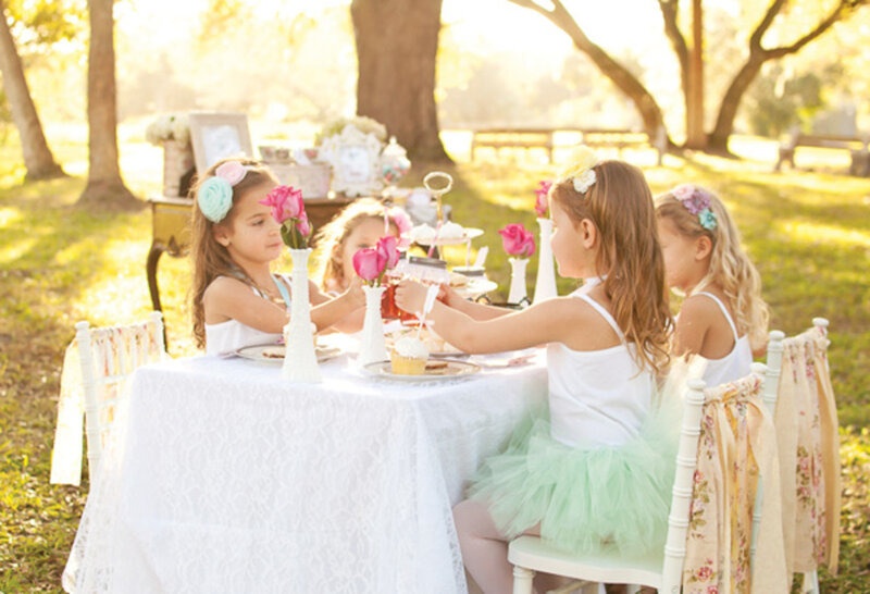 Girls at Tea Party