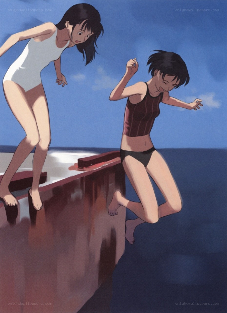 Girls at the poolside
