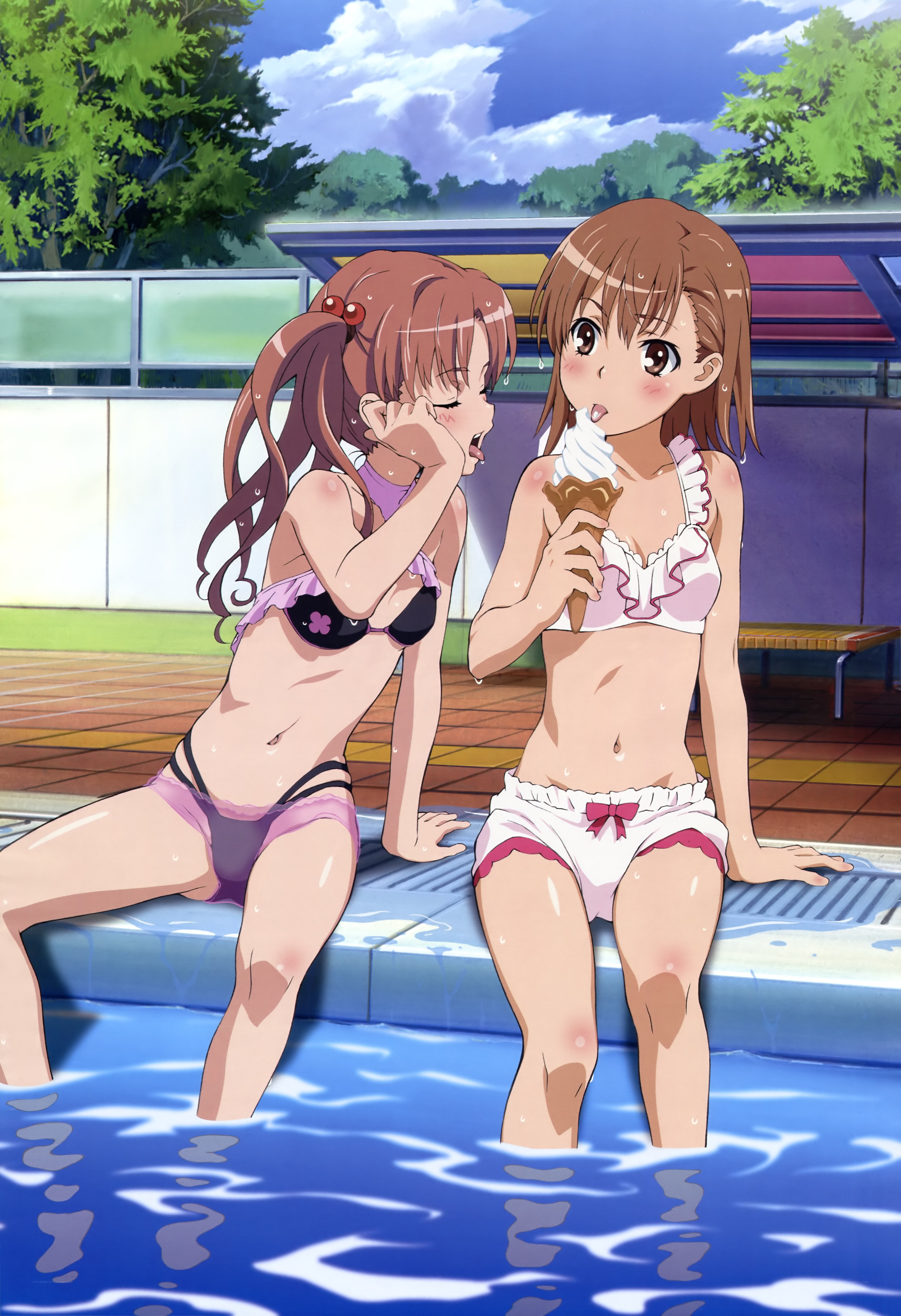 Girls at the poolside