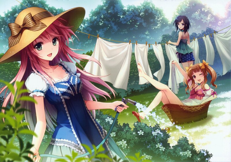 Girls Doing Laundry