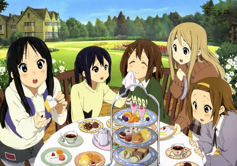 Girls enjoying afternoon tea