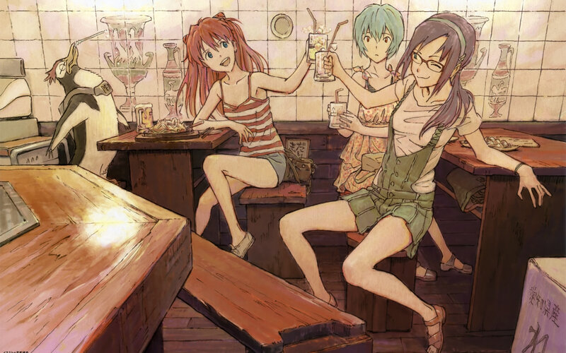 Girls enjoying drinks at a restaurant