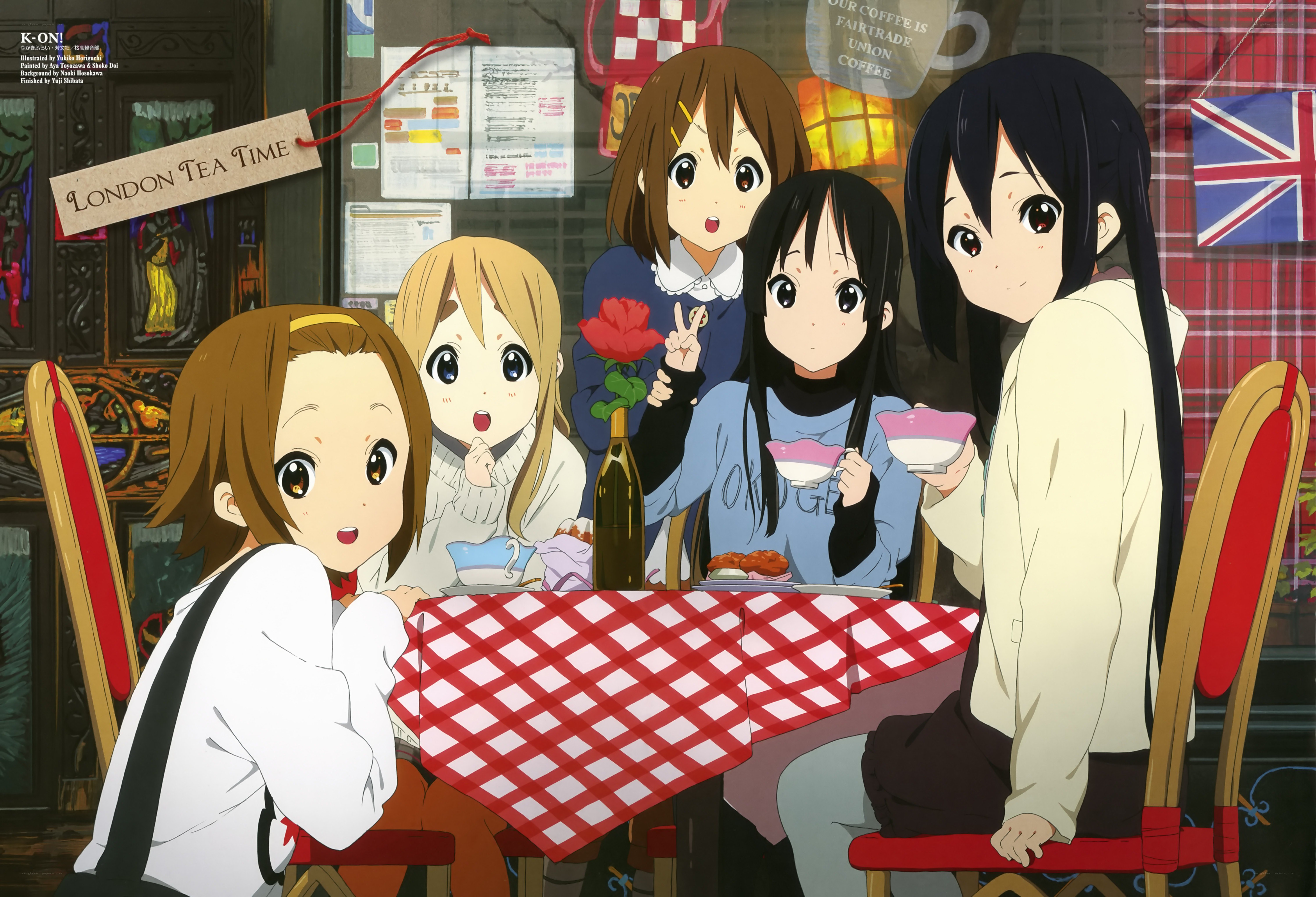 Girls enjoying tea time