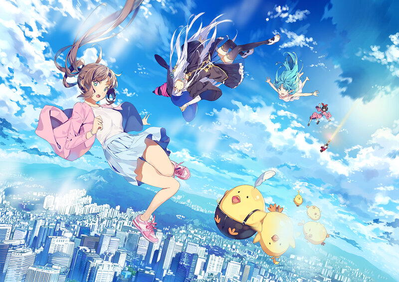Girls Falling Through Sky