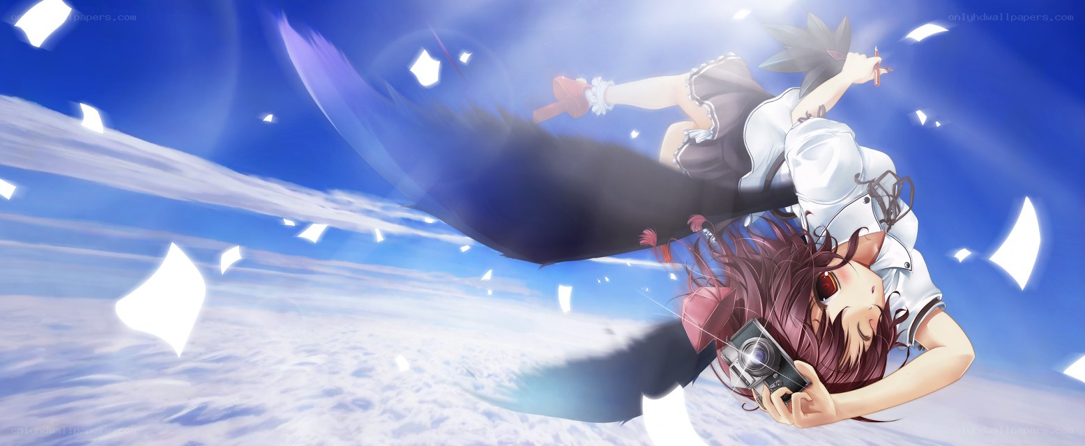girls falling through the sky