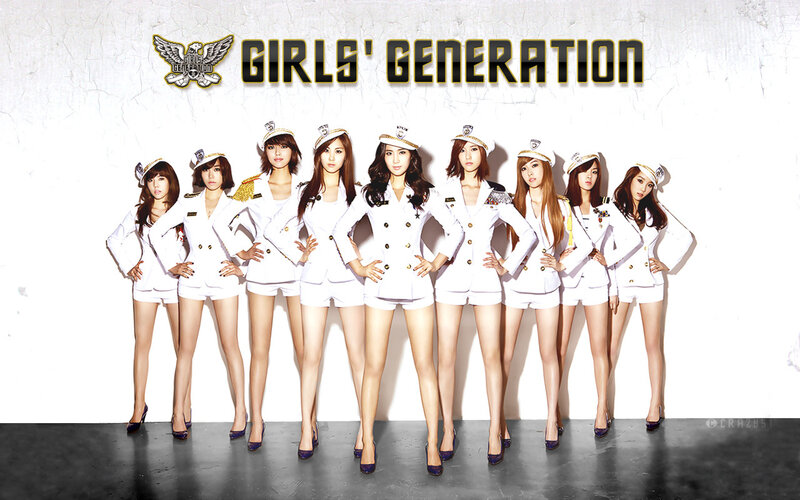 Girls' Generation in naval uniforms