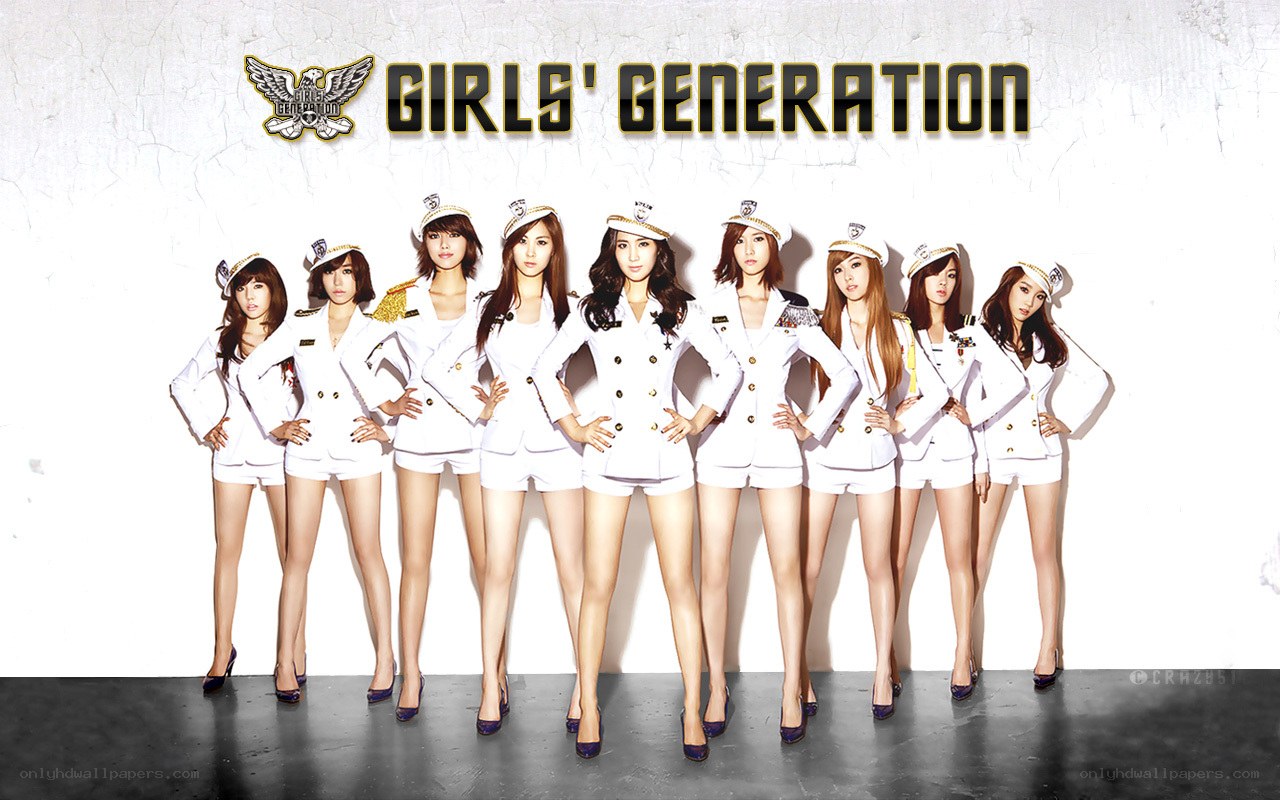 Girls' Generation in naval uniforms