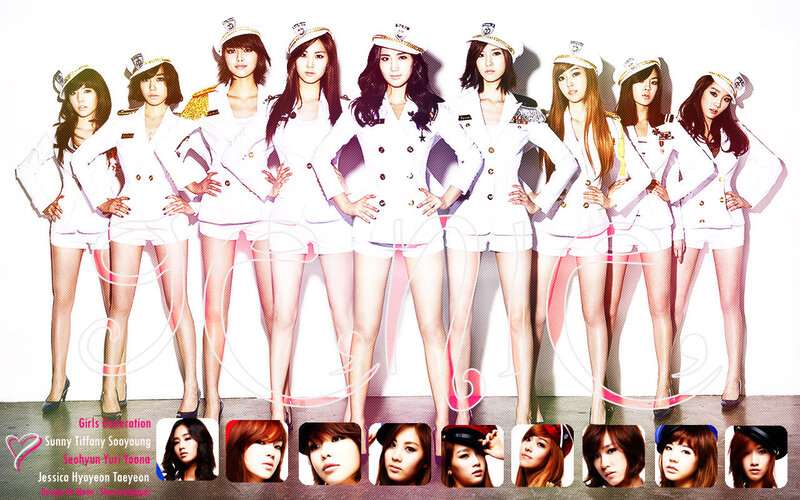 Girls Generation in naval uniforms