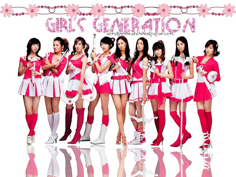 Girls' Generation in pink costumes