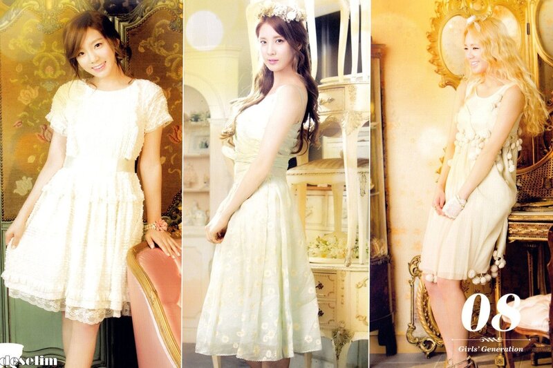 Girls' Generation in white dresses