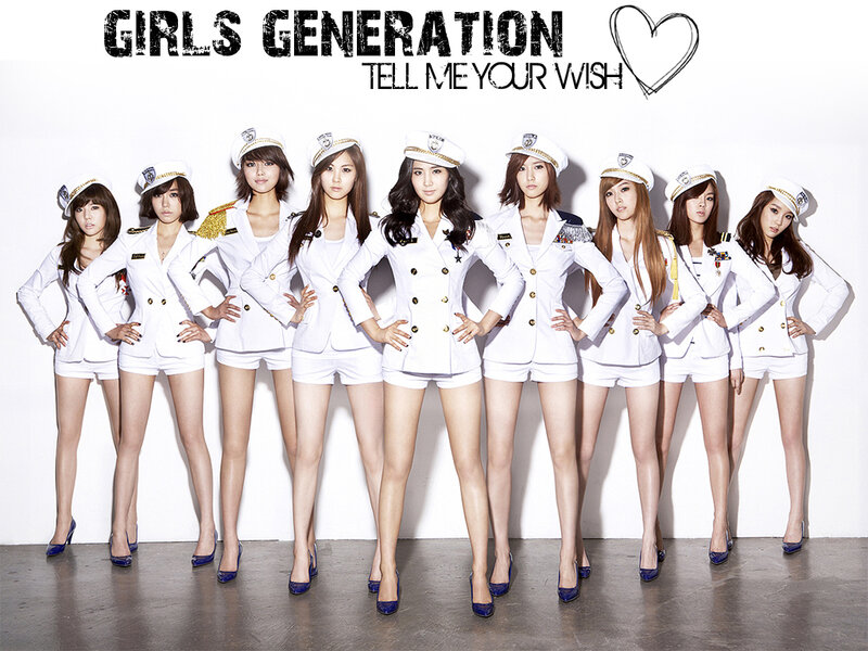 Girls' Generation in white uniforms