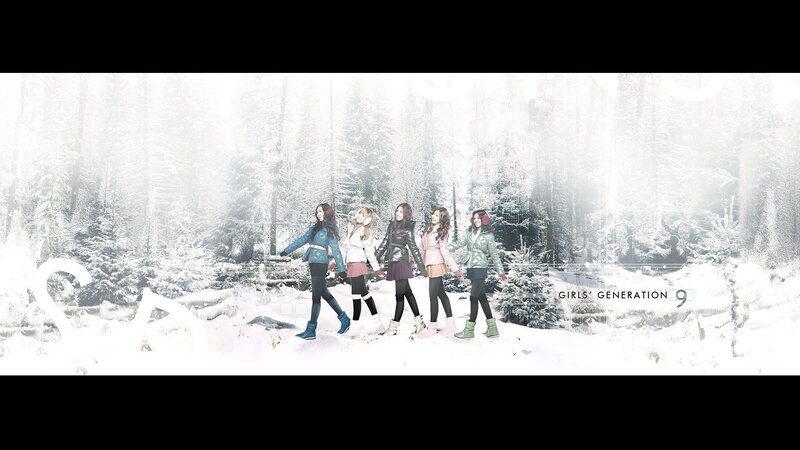 Girls' Generation in winter forest