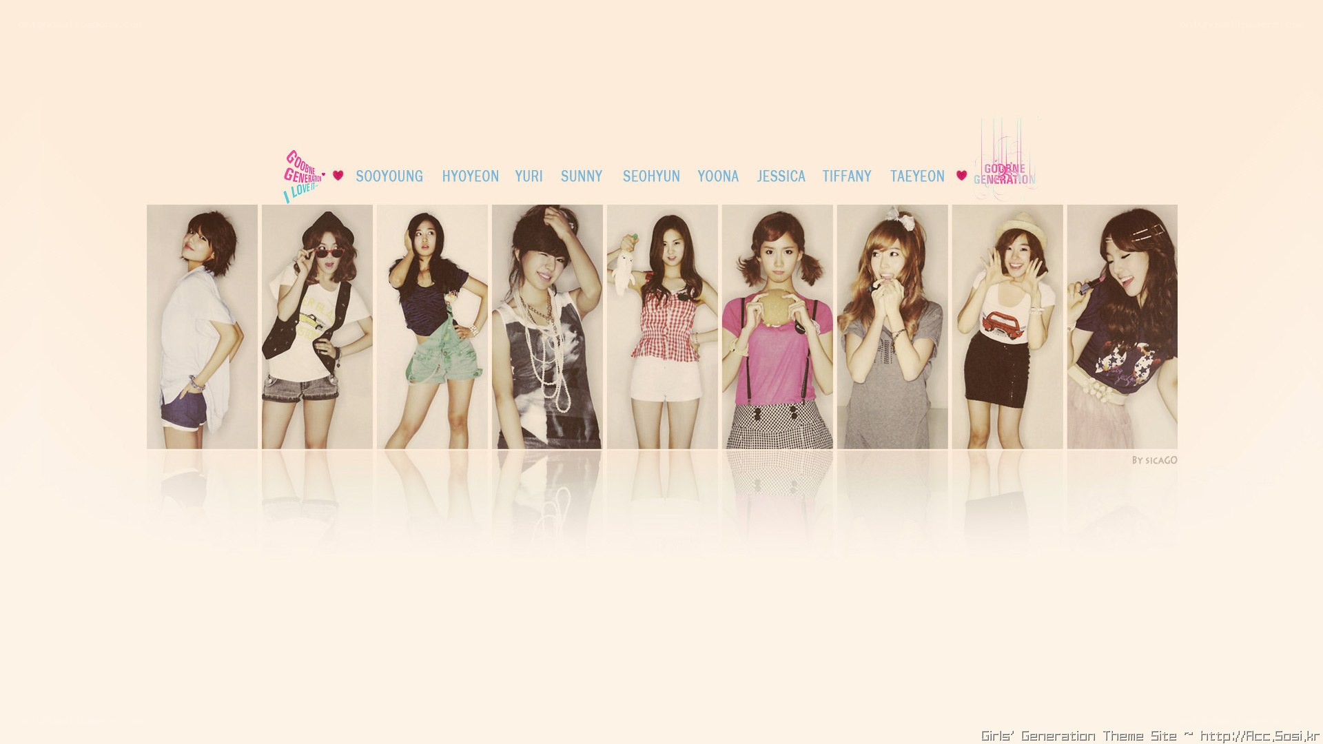 Girls' Generation members collage