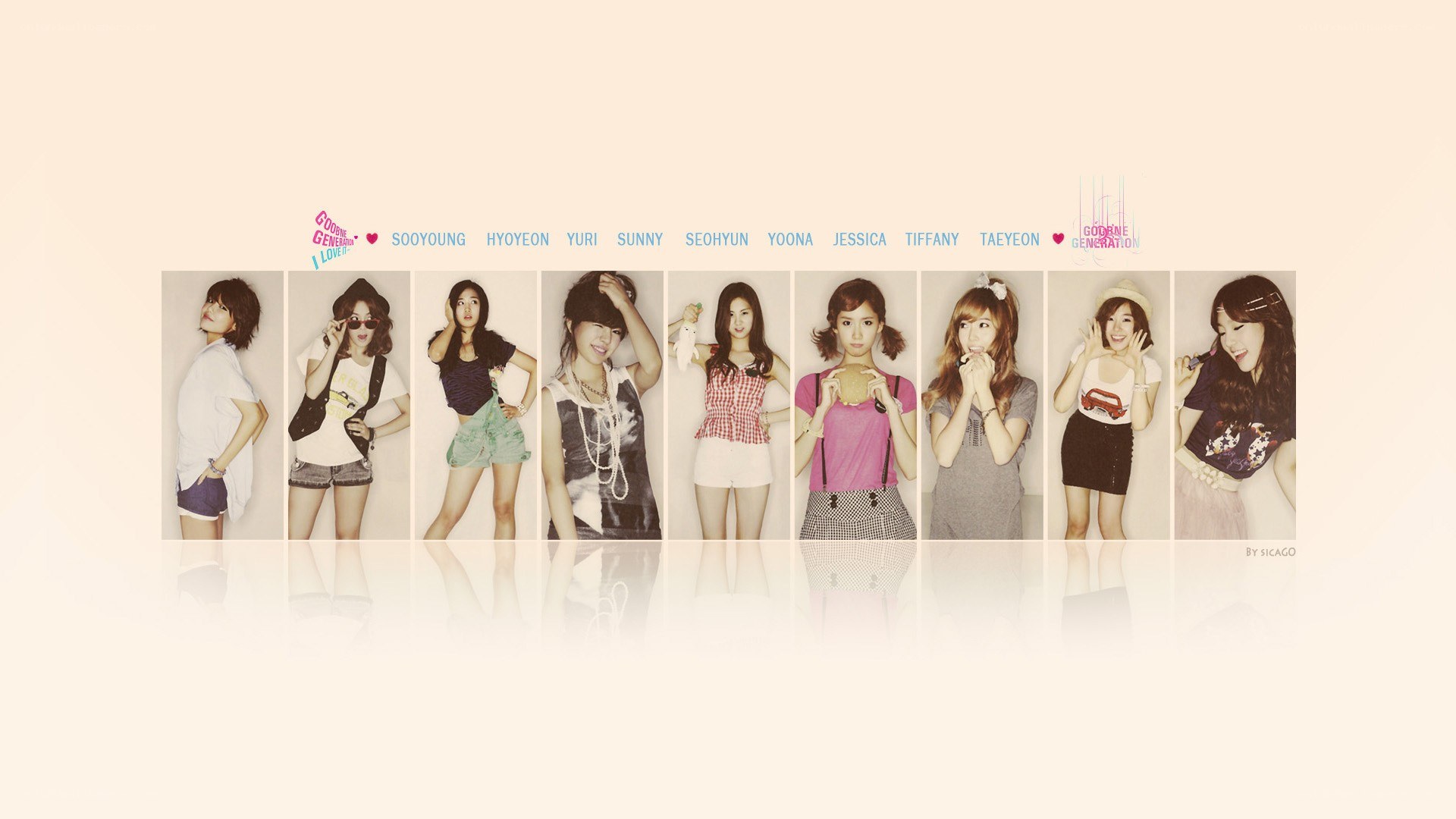 Girls' Generation members collage