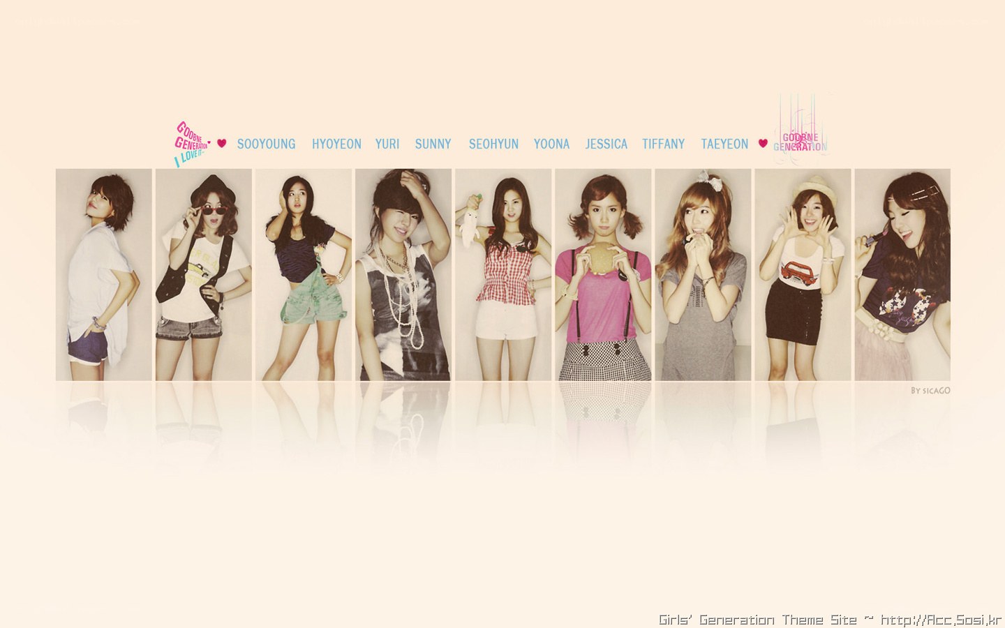 Girls' Generation members collage