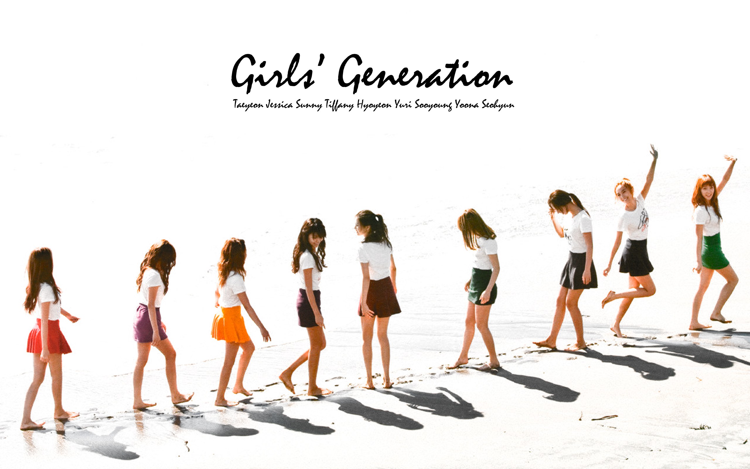 Girls' Generation on the beach