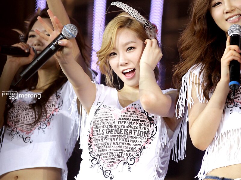 Girls' Generation performing on stage