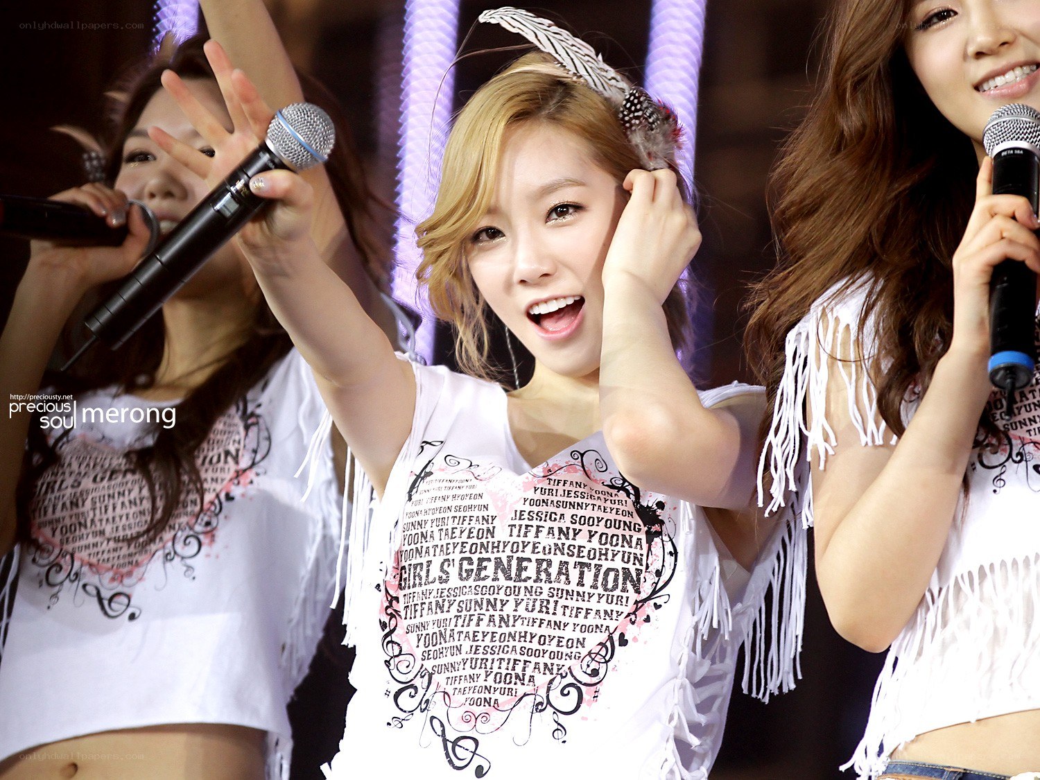Girls' Generation performing on stage