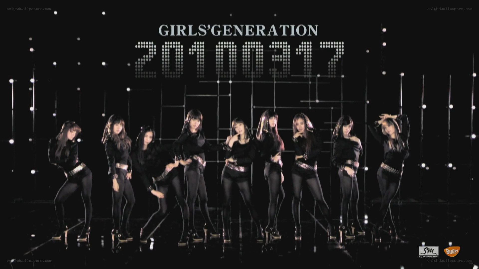 Girls' Generation performing on stage