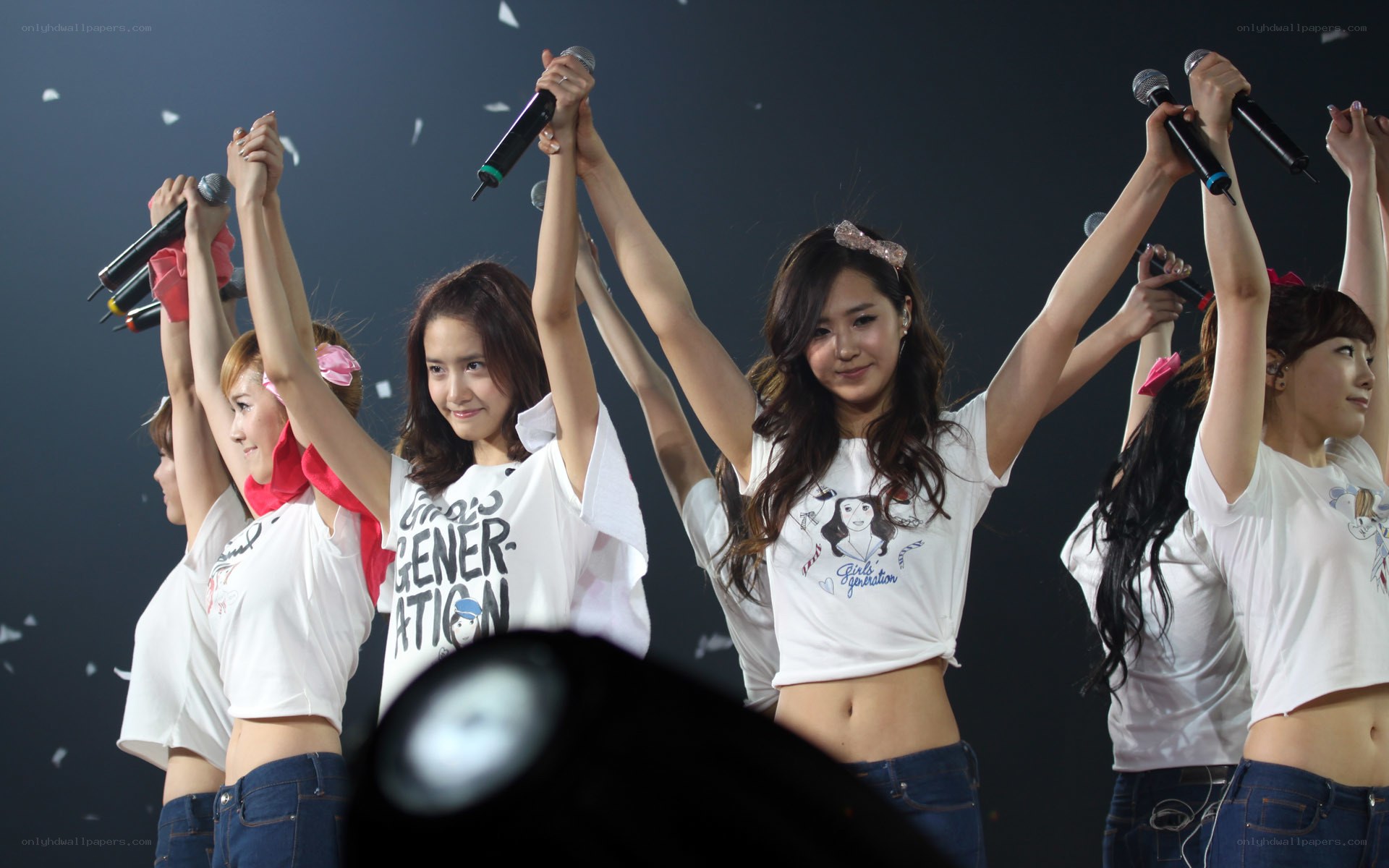 Girls' Generation performing on stage