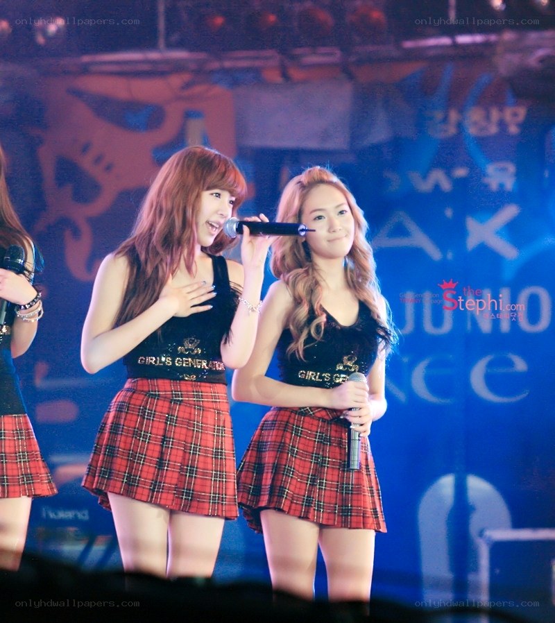 Girls' Generation performing on stage